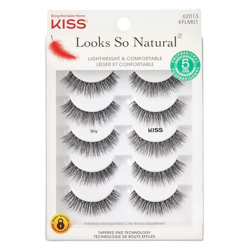 Kiss Looks So Natural Lashes Shy 5 Pairs (Pack of 3)