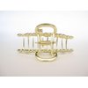 Generic Gold metal circles crystal hair claw clip bridal clip