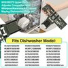 Upgraded W10546503 Dishwasher Top Rack Adjuster Compatible with Kitchenaid Dishwasher Parts Upper Rack WPW10546503 Dishwasher Replacement Parts for Whirlpool Kenmore Dishwasher Rack-10pcs