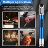 1300 ℃ Jet Torch Lighter Pen Style Adjustable Flame Refillable Gas Cigar Cigarette Lighter Fire Starter with Visible Gas Window,Blue