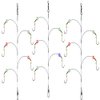 Fishing Hook with Leader,5 Hooks Fishing Rig-7 Strands Nylon Coated Fishing Leader with Swivle,Snap,Hooks