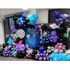 MEBAY Grey Violet Maca Purple Gold Balloons Garland Arch Kit, 146Pcs Latex Balloons Different Sizes 18 12 10 5 Inch for Party Decoration Birthday Wedding Engagements Anniversary Baby Shower