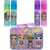 L.O.L Surprise! Townley Girl Plant-Based Flavoured 4 Pk All Over Roll-On Glitter with Tin Makeup Set for Kids and Girls, Ages 5+, Perfect for Parties, Sleepovers & Makeovers, Multicolor
