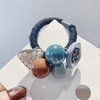Ewanda store 4 Pcs Pearl Hair Ties Rhinestone Ponytail Holder Hair Ropes Elastic Hair Band Stretchy Flower Headwears Hair Accessories for Women Girls