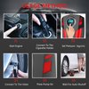 Tire Inflator Portable Air Compressor Car Tire Pump with 3 Nozzle Adaptors and Digital LED Light DC 12V Electric Car Air Pump for Car Tires and Other Inflatables Red