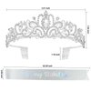 ACO-UINT Silver Birthday Crown for Women, Birthday Headband Birthday Sash Birthday Tiara, Birthday Girl Crown Birthday Queen Tiara Birthday Decorations Gifts