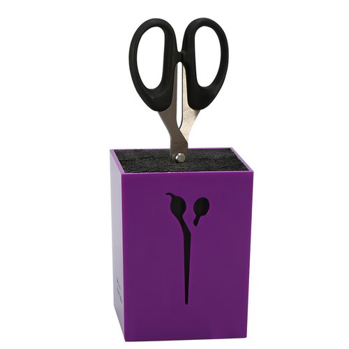 Salon Scissor Holder,Storage Case,Salon Scissors Holder Hairdressing Scissors Keeper Hairdressing Combs Clips Desktop Desk Organizer Anti-skid Scissors Storage Box Accessories for Hair Stylist(Purpel)