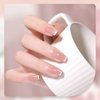 GAOY Jelly White Gel Nail Polish, French Manicure 16ml 2 Colors 1301 1002 Sheer Nude Soak Off UV Gel Polish Set for Nail Art DIY at Home, Nude Chic