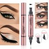 Eyeliner Stamp - Winged Eyeliner Stamp for All Eye Shapes, Easy Cat Eye Stencil Makeup Tool, SmudgeProof & Waterproof Liquid Eye liner Pen, Star Stamp (10MM, Black)