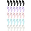 Ebonee 100 Pcs Mini Curved Cosmetic Spatula Scoop, Reusable Makeup Face Mask Spoon for Cream, Lotions, Moisturizers (White, Blue, Black, Purple, Pink)