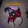DRESBE Light Up Headband LED Witch Hat Headbands Flower Hair Hoop Halloween Festival Party Hair Accessory for Women