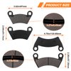 Brake Pads Fit for Polaris Ranger 500 570 700 800 900 2x4 4x4 RZR XP 900 Ranger Crew EV XP 500 Midsize Pursuit Electric RZR 800 4pairs Front and Rear Brake Pads