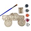 Paint by Numbers Craft Kit for Kids | 5" DIY Painting Kit Wooden Make-and-Take Craft | Parties, Home Activities, & Classrooms (Truck)