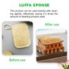 Natural Loofah Sponge Exfoliating Body Scrubber (3 Pack),Loofah Dish Sponge, Natural compostable loofah Plant, Shower Scrub, Remove Dead Skin loofah, Durable, Beige