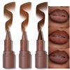 3Pcs 2-in-1 Gradient Lip Liner and Lipstick Lip Combo Set - Achieve Flawless Contour and Gradual Ombre Effect with Easy-to-Use Crayon Form and Cone Tip - Non-Smudging, Long-Lasting (01&04&06, 3)