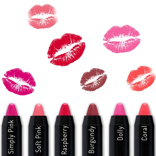 Natural Lipstick Crayon Pencil for Women High Pigment Tints, Cruelty Free, Organic Lipstick Made in USA, Safe, Nontoxic Lip Care Cosmetics (Dolly Pink)