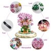 Insgen Cherry Blossom Bonsai Tree House Building Flowers Set for Adults, 1382 Pcs Micro-Particle Ideas Sakura Tree Building Blocks, Complete with String Lights, Dust Cover, and Wooden Base