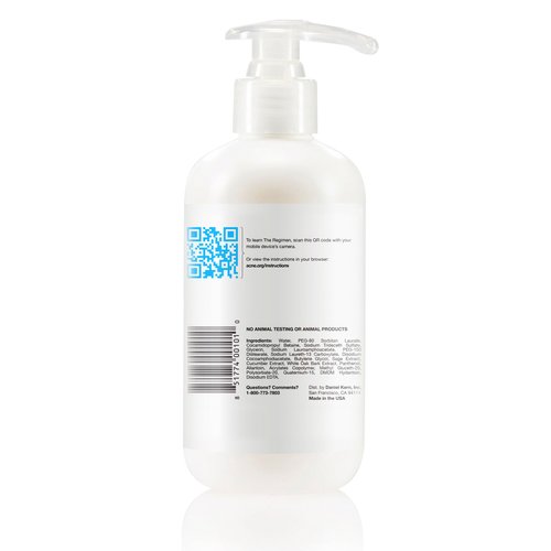 Acne.org Cleanser 8 oz. - Gentle Face Wash for Acne-Prone Skin, Now with Increased Foaming and always pH-Balanced