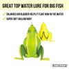 Lunkerhunt - Topwater Fishing Lures for Bass Trout Fishing | Combat Frog Lure for Big Fish | Award Winning Quality Hollow Body Frog Fishing Bait, Weedless Hooks (Color Jungle)