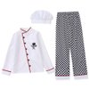 Chef Costume for Kids Toddler Chef Outfit Girls Chef Coat Pants with Chef Hat 3PCS Chef Baker Outfits Boys Chef Baker Halloween Costume Kitchen Cooking Dress Up Set Chef 8-10 Years