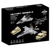 Apostrophe Games 5 Military Building Block Sets (728 Pieces) F/A-18 Hornet, F-14 Tomcat Fighter Jet, AH-64 Apache Helicopter, M2 Bradley Tank, and Humvee Avenger