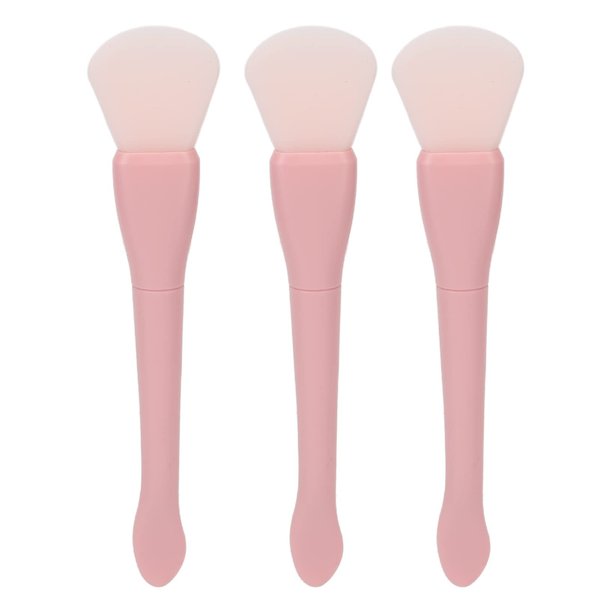 3PCS Double Head Mask Brush, Mask Beauty Body Cream Applicator Tool Flexible Soft Silicone DIY Face Mask Applicator, for Mud Clay Mask Body Lotion