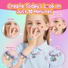 Kids Makeup Sets for Girls - Washable Real Cosmetics Set with Jewelry-Making for Children, Ocean Princess Dress-Up Makeup Bracelet Kits, Ideal Christmas Birthday Gift for 4-12 Year Olds (Blue)