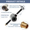2PCs Air Inflator Hose Adapter Convert Twist On Connection to Lock On Connection, Locking Air Chuck with Air Hose and Standard Tire Valve Fine Thread