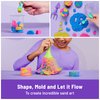 Kinetic Sand, Squish N’ Create Playset, 13.5oz Play Sand (Blue, Yellow & Pink), 5 Tools, Stocking Stuffers & Christmas Gifts for Kids Ages 3+