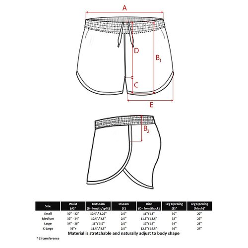 UZZI Women's American Flag Side Split Running Shorts 1830AF S
