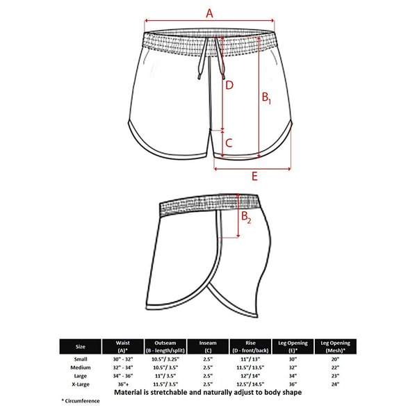 UZZI Women's American Flag Side Split Running Shorts 1830AF S