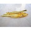 Generic Small gold leaf hair barrette alligator clip bridal clip bridal barrette (Number of clips: 1 clip)