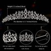 Wedding Tiara Crowns for Women Cubic Zirconia Tiaras Bride Royal Queen Headband Princess Quinceanera Headpieces for Birthday Prom Pageant Party with Jewelry Box
