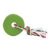 ZippyPaws ZippyTuff Teethers Christmas Dog Toy - Plush Squeaky Holiday Dog Gifts for Small & Medium Puppy Dogs, Interactive Hide & Seek Stocking Stuffers for Pets - Holiday Green Donut