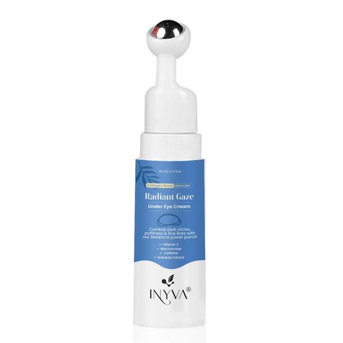INYVA Radiant Gaze Under Eye Cream | Reduces Dark Circles, Puffiness & Fine Lines | Hydrating Vitamin C & Caffeine Formula | Soothes & Brightens Delicate Under Eye Skin | 1 oz