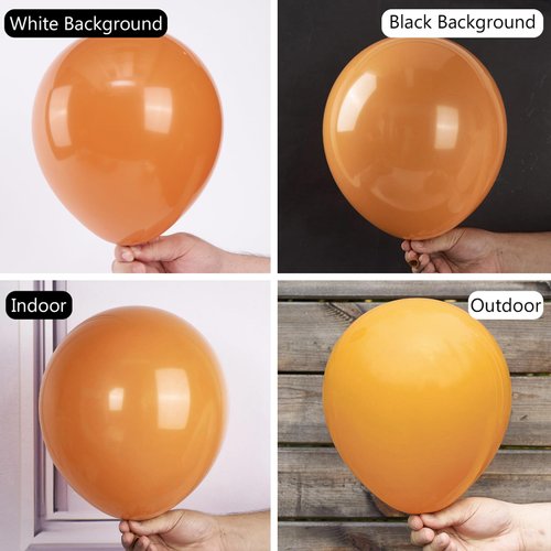 PartyWoo Burnt Orange Balloons, 50 pcs 12 Inch Boho Orange Balloons, Brownish Orange Balloons for Balloon Garland or Balloon Arch as Birthday Party Decorations, Baby Shower Decorations, Orange-F53