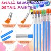 Halobios Paint Brushes Set for Acrylic Painting, 50 Pcs Flat and 50 Pcs Round Art Paint Brushes Acrylic Paint Brush, Paint Brushes for Kids Adults Oil Watercolor Rock Painting Body Face Nail Art