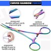 BBTO 2 Pcs Hemostat Curved and Straight Hemostat Forceps Piercing Pliers Forceps, Stainless Steel Straight and Curved Pliers, Fishing Tweezer Hemostats (Colorful)