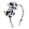 Ecuupas Cow Print Bow Headbands Cute Moo Cow Headband White Black Cow Spot Head Hoop Grosgrain Ribbon Bow Hairband Hair Decoration for Teens Girls Woman 1Pcs