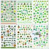 St. Patrick's Day Nail Art Stickers Decals Green Lucky Clover 3D Self-Adhesive Exquisite St. Patrick's Day Nail Decals Nail Art Supplies Women Nail Decorations 6 Sheets