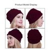 osvyo Chemo Headwear Turban Cap for Women - Cancer Beanie Hair Loss Sealed Packaging Wine