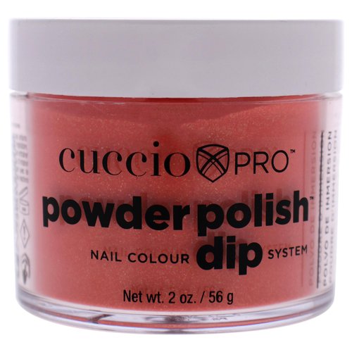 Cuccio Colour Powder Nail Polish - Lacquer For Manicure And Pedicure - Highly Pigmented Powder That Is Finely Milled - Durable Finish With A Flawless Rich Color - Orange W/Gold Mica - 1.6 Oz