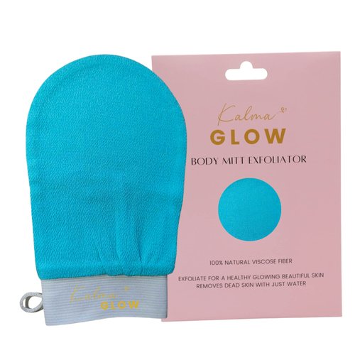 Kalma Glow Bath Glove Body Scrub Exfoliating Glove Dead Skin Remover for Body Gentle for Skin, Teal
