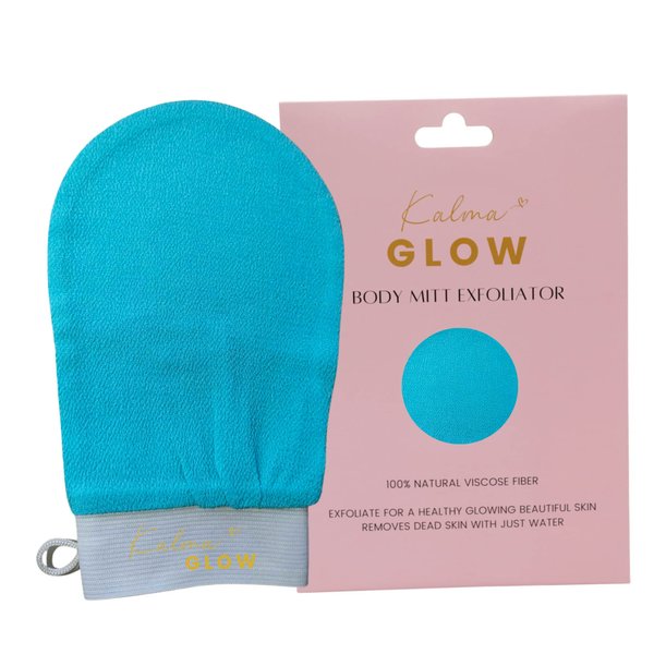 Kalma Glow Bath Glove Body Scrub Exfoliating Glove Dead Skin Remover for Body Gentle for Skin, Teal