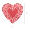 Hygloss Products Heart Paper Doilies – 8 Inch Red Lace Doily for Decorations, Crafts, Parties, 100 Pack