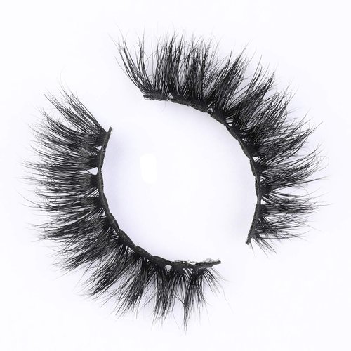 Miss Kiss 1 Pair Lashes 3D Mink Lash Spike Natural Look Eye Lashes Soft Fluffy False Lash Cat Eye Fake Eyelashes Wispy Handmade Eyelash Strips Pack 12 MM