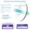 MEETSUN 3-Pack Blue Light Blocking Glasses, Anti Eye Strain Headache (Sleep Better), Computer Glasses UV400 Lens (Black + Brown Gradient + Clear)