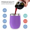 CHILLOUT LIFE 12 oz Stainless Steel Tumbler with Lid & Gift Box - Wine Tumbler Double Wall Vacuum Insulated Travel Tumbler Cup for Coffee, Wine, Cocktails, Ice Cream, Sweat Free, Powder Coated