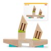 HABA Crooked Tower - 19 Wooden Blocks and 6 Wedges with Pattern Cards for Ages 4+(Made in Germany)