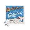 Brass Monkey Don't Stop Believin' 100 Piece Mini Shaped Puzzle; 7.25" x 7.25"; Foil Accents; Ready to Gift; Holiday Puzzle for Adults